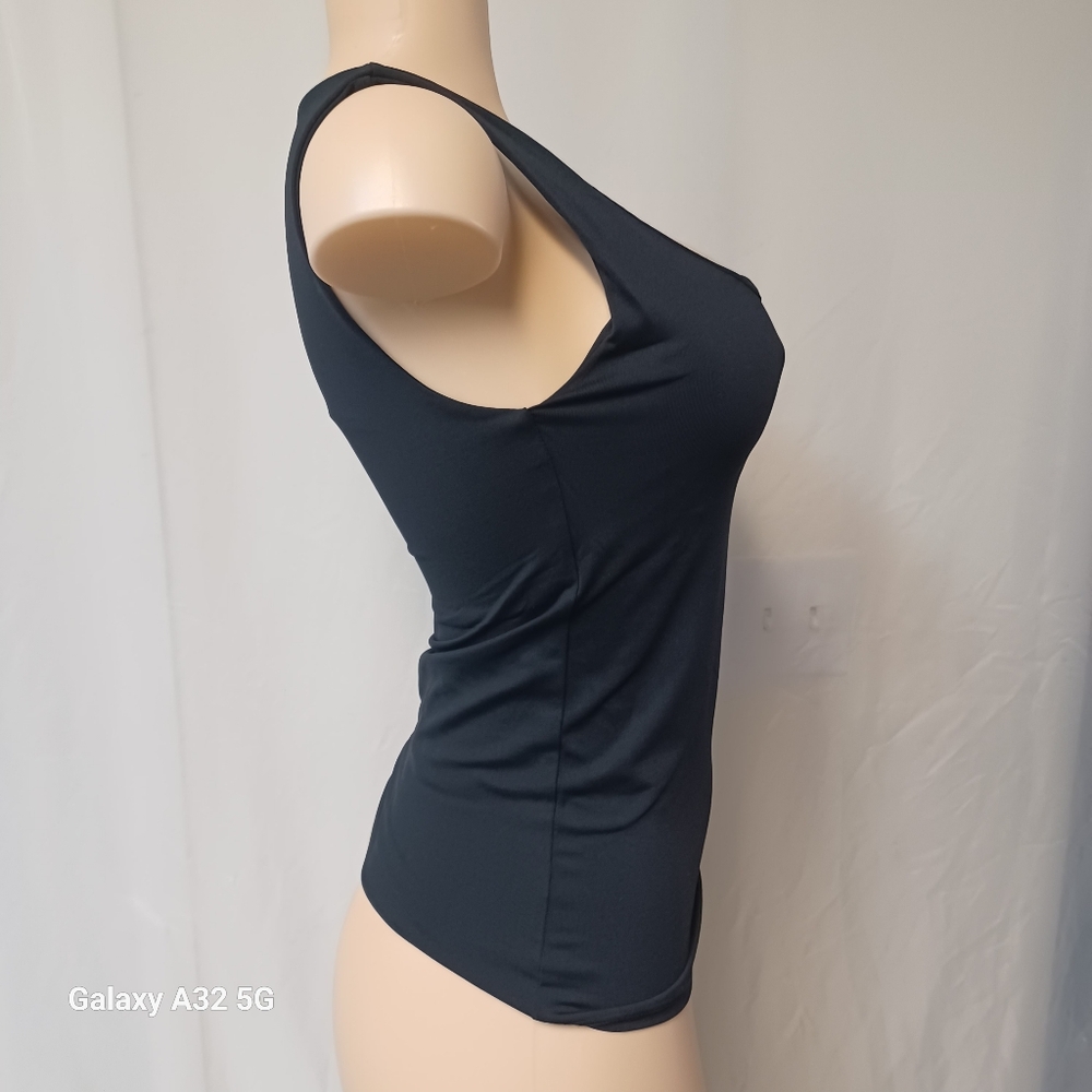 Zara Blouse Stratch Size S Black Fitted Sleeveless Tank Top - Picture 4 of 12
